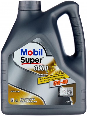 Mobil синт.мот.масло SUPER 3000 X1 DIESEL 5W-40 (4л)