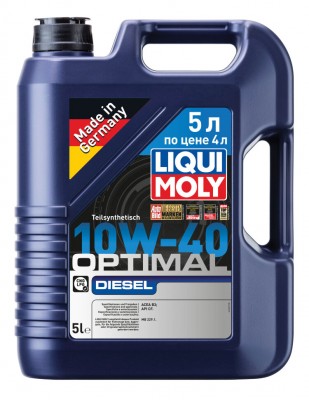 LiquiMoly П/с. мот.масло Optimal Diesel 10W-40 CF B3 (5л)